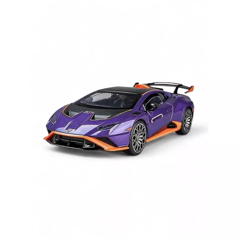 Lamborghini Huracn STO Model 1:24 Scale Diecast Car - Purple Metal Collectible | TV-O-24