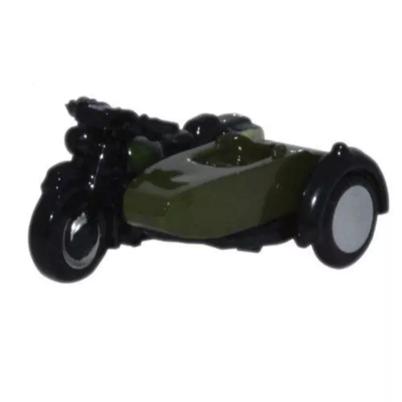 Oxford Diecast NBSA005 - BSA Motorcycle w/ Sidecar - British Army - N Scale